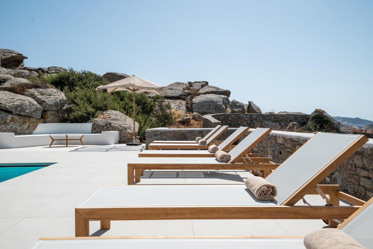 Villa Petra Mare Above Mykonos Town Private Pool Exterior foto